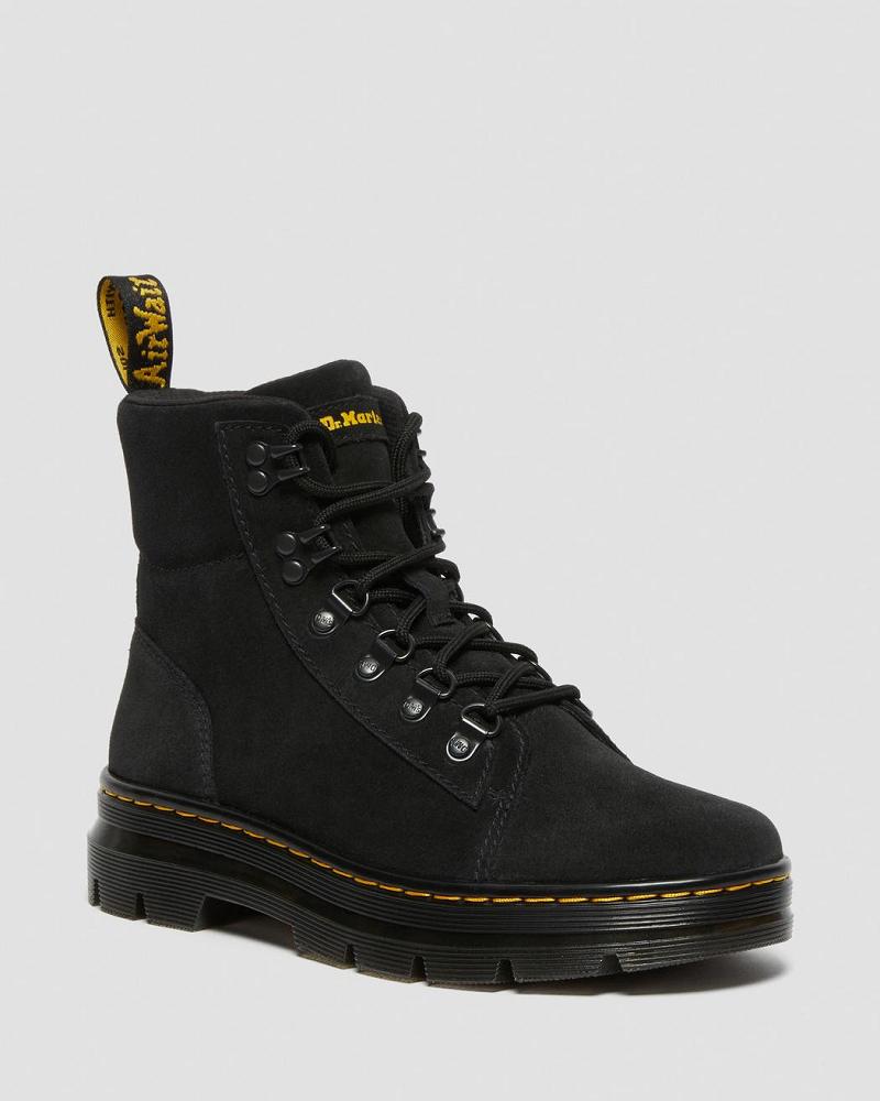 Dr Martens Combs Women Semsket Skinn Ankelstøvletter Dame Svarte | Norge 708UZG